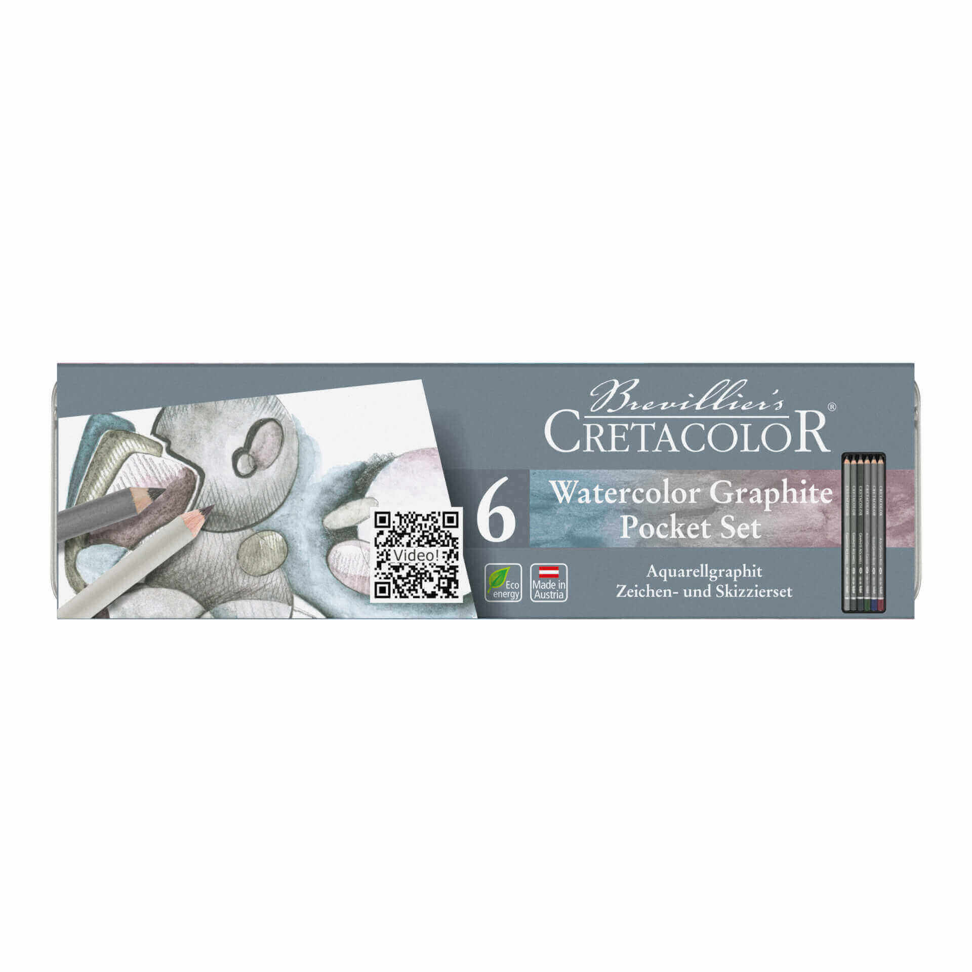Set Aqua Graph x 6 pzs. Cretacolor