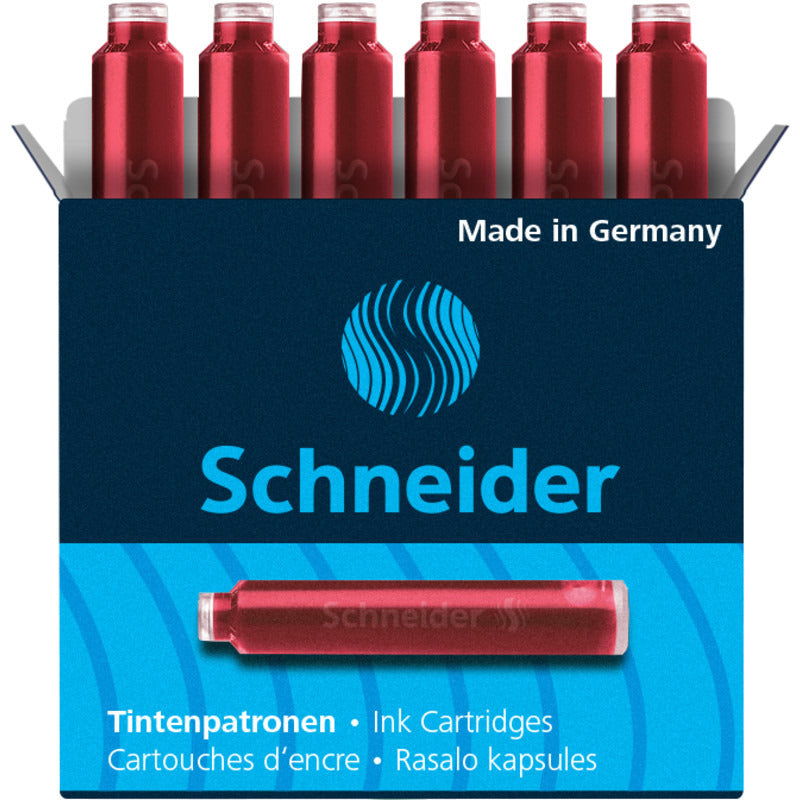 Cartuchos de Repuesto para estilografo caja x6 Schneider
