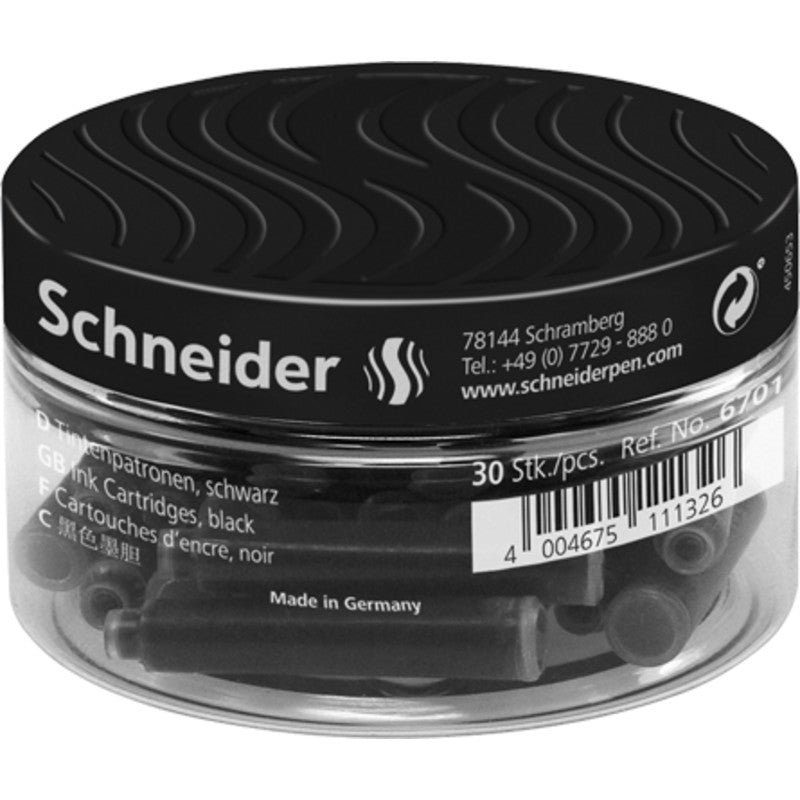 Cartuchos de repuesto para estilógrafo pote x30 Schneider