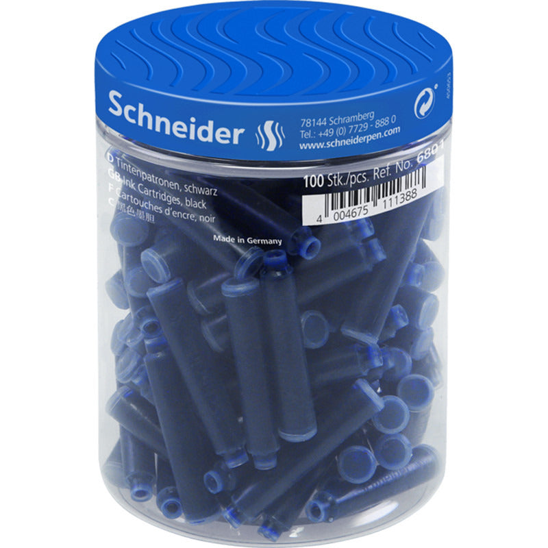Cartuchos de repuesto para estilógrafo pote x100 Schneider