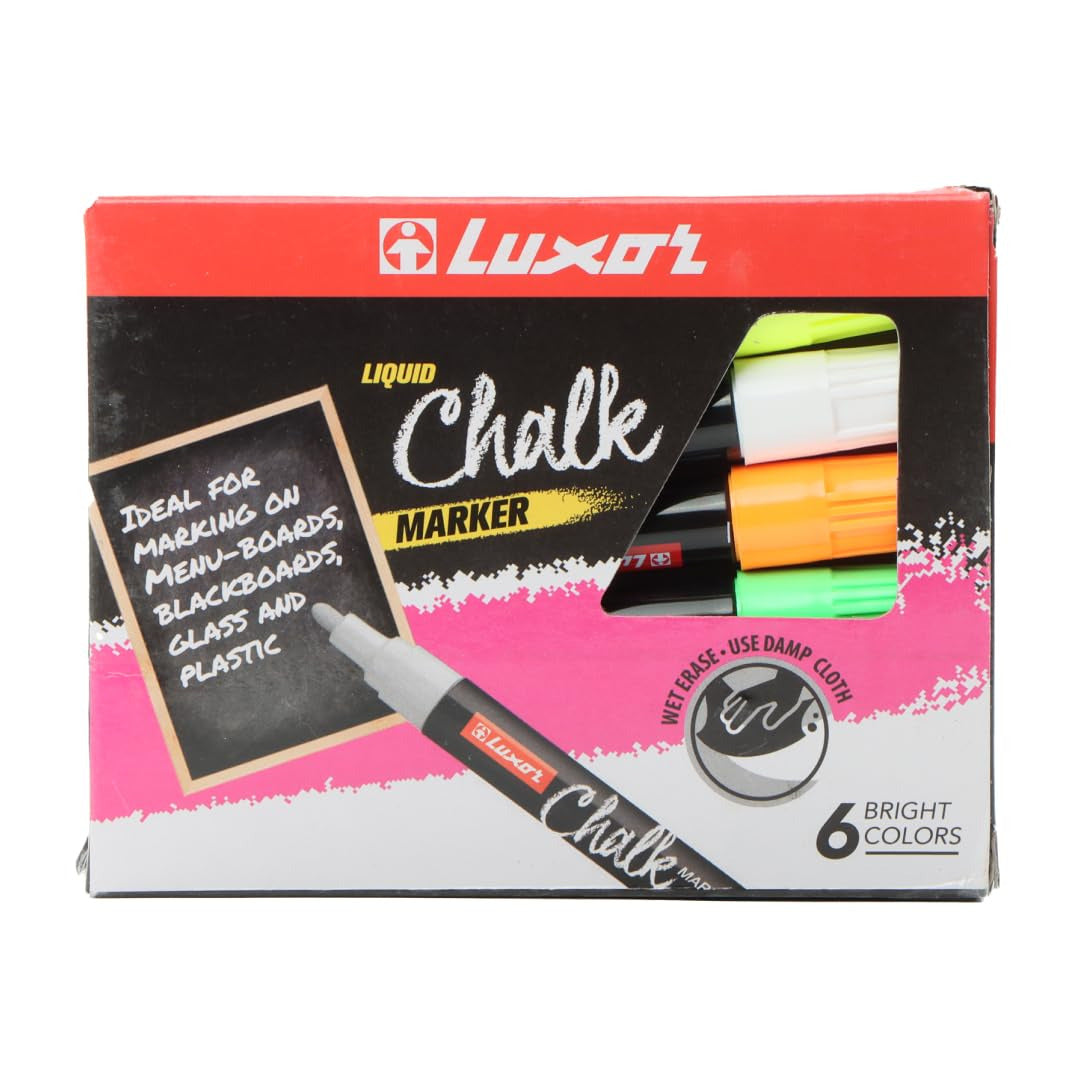 Marcador Liquid Chalk caja x6 Luxor