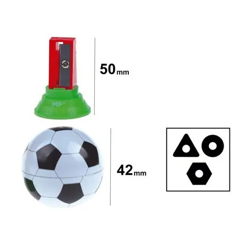 Sacapuntas balón fútbol con depósito de un servicio Mainpaper