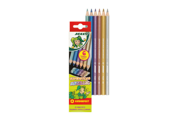 Lápices de colores Supersticks Metallic x6 Jolly