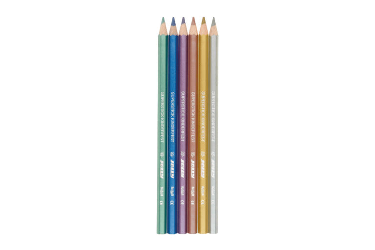 Lápices de colores Supersticks Metallic x6 Jolly