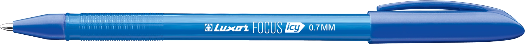Bolígrafo Luxor Focus Icy 1.0 Azul Cielo Caja x50