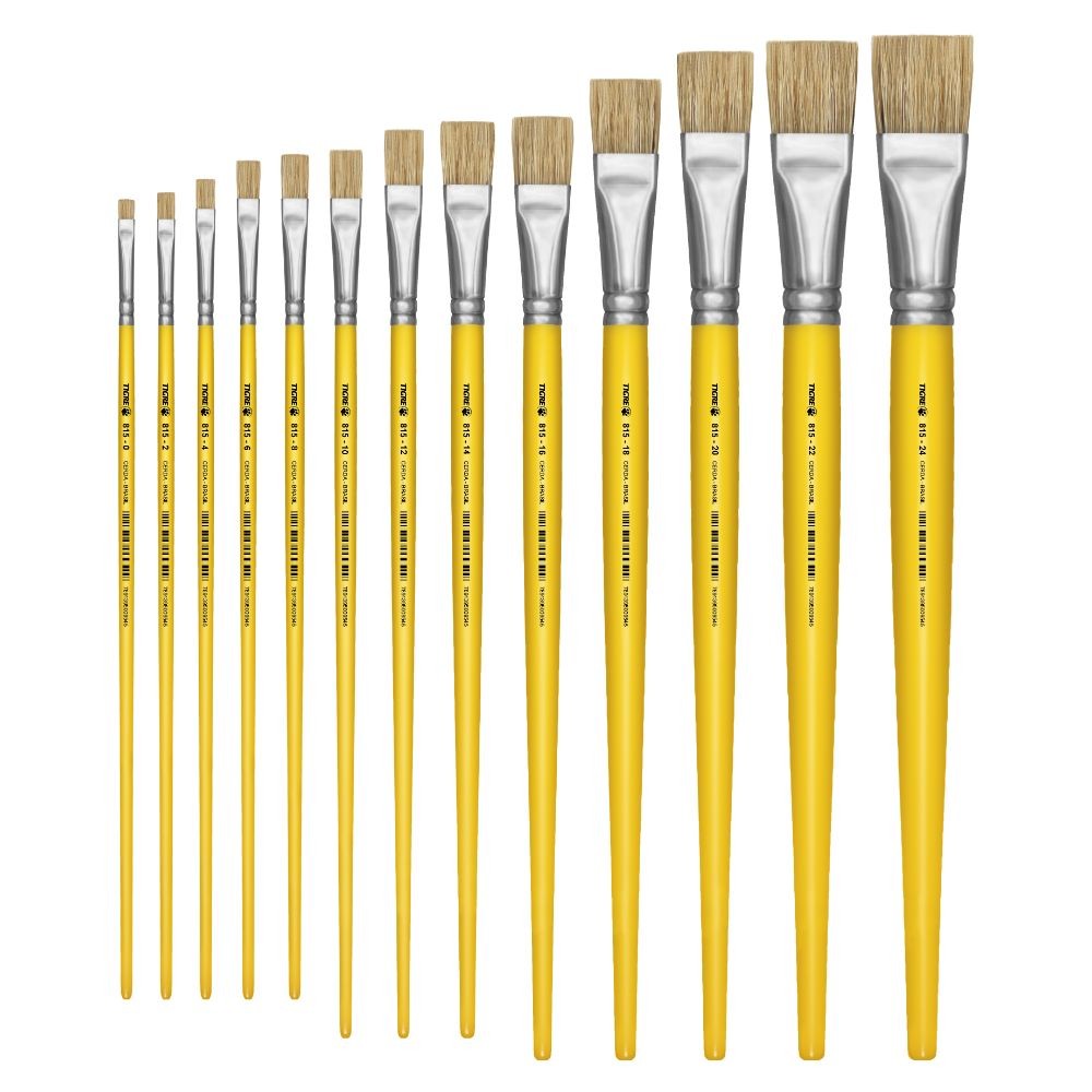 Pincel Plano Cerda 815 blisters x12 y x6 Tigre