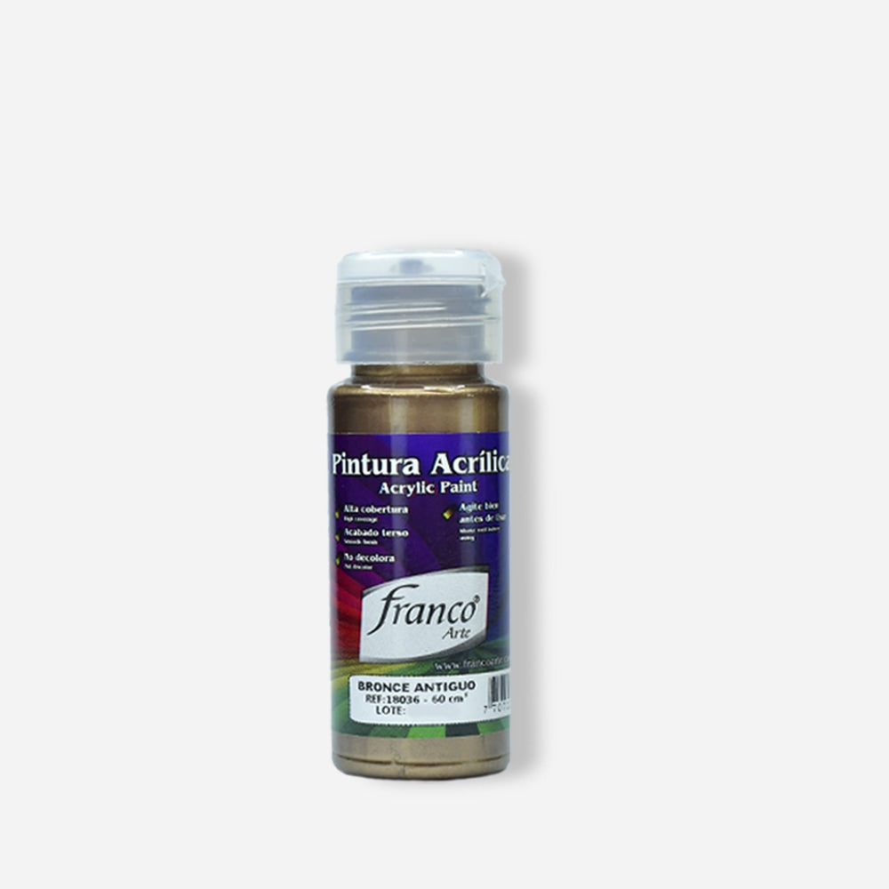 Pintura Acrílica Metalizada 60 ml x6 Franco Arte