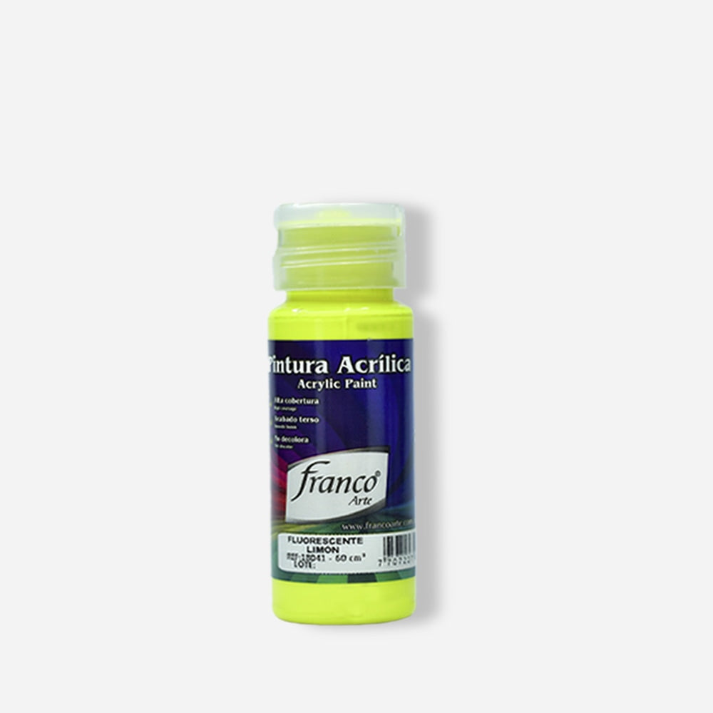 Pintura Acrílica Fluorescente 60ml x6 Franco Arte