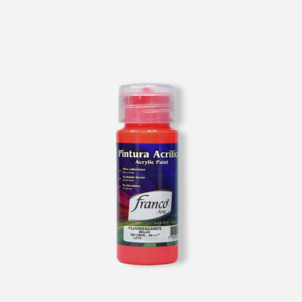 Pintura Acrílica Fluorescente 60ml x6 Franco Arte