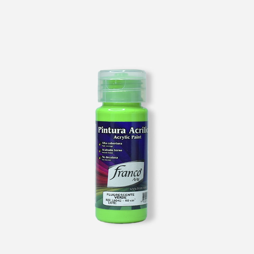 Pintura Acrílica Fluorescente 60ml x6 Franco Arte