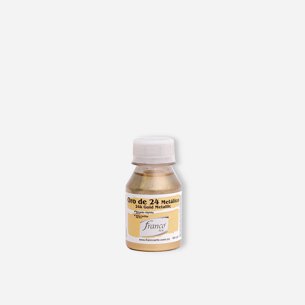 Pintura Metálica (Hojilla líquida) 60ML Oro 24k
