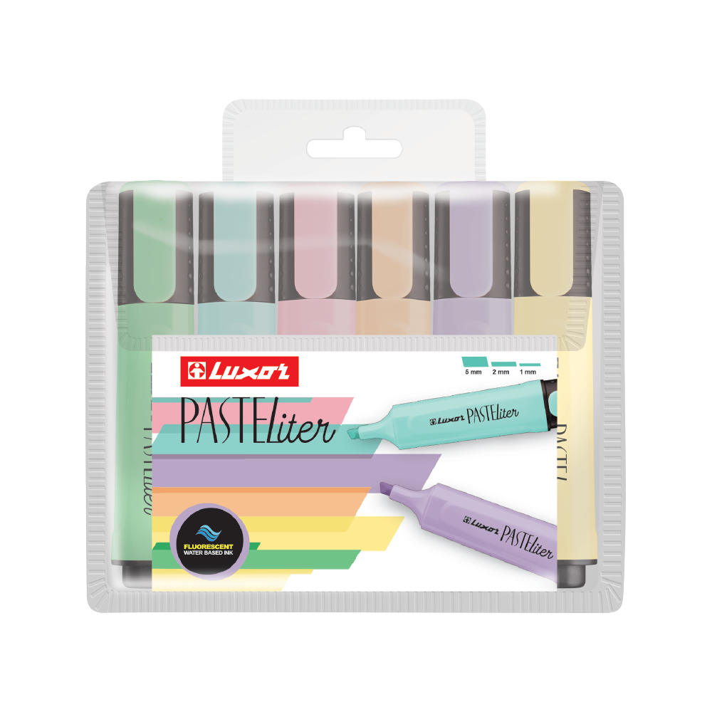 Resaltador Luxor Pasteliter x6
