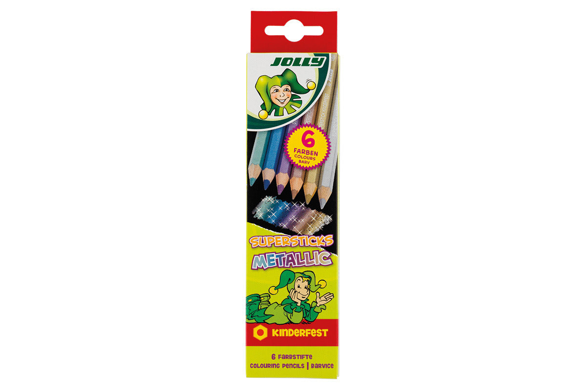 Lápices de colores Supersticks Metallic x6 Jolly