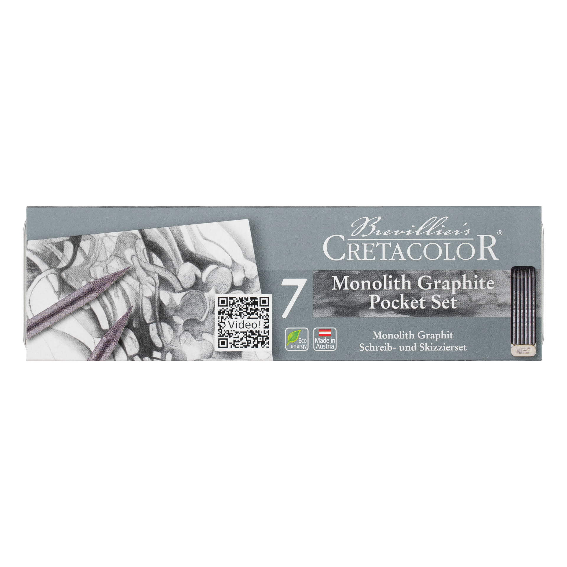 Set Grafito Monolith Pocket Plus x 7 pzs. Cretacolor