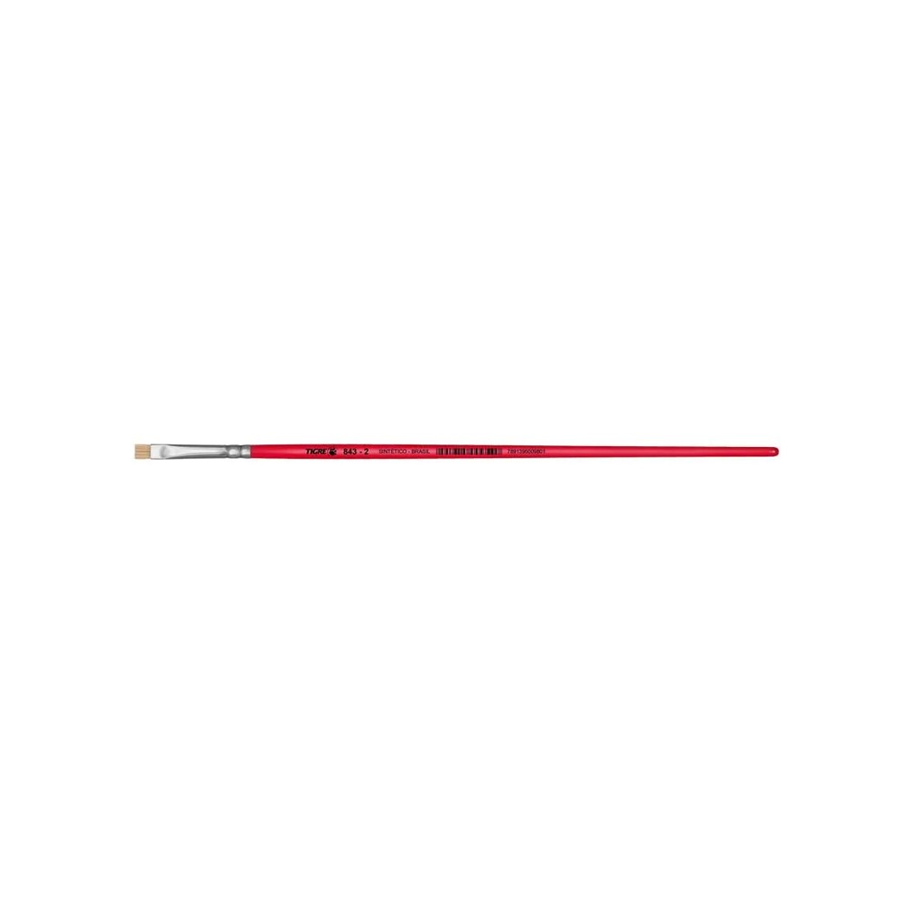 Pincel Plano Cerda Sintética 843 blisters x12 y x6 Tigre