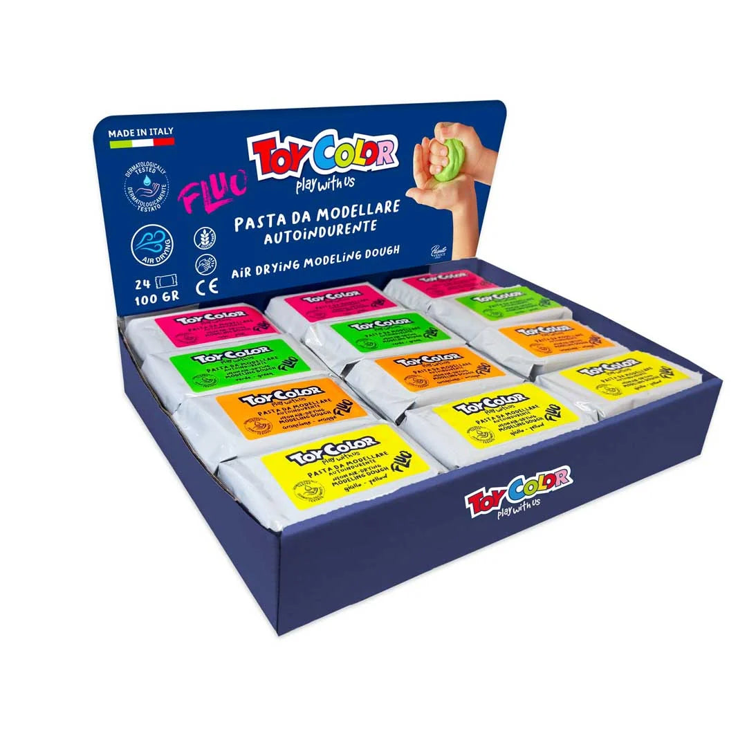 PASTA DE MOLDEAR NEON 100GR TOYCOLOR - DISPLAY X24