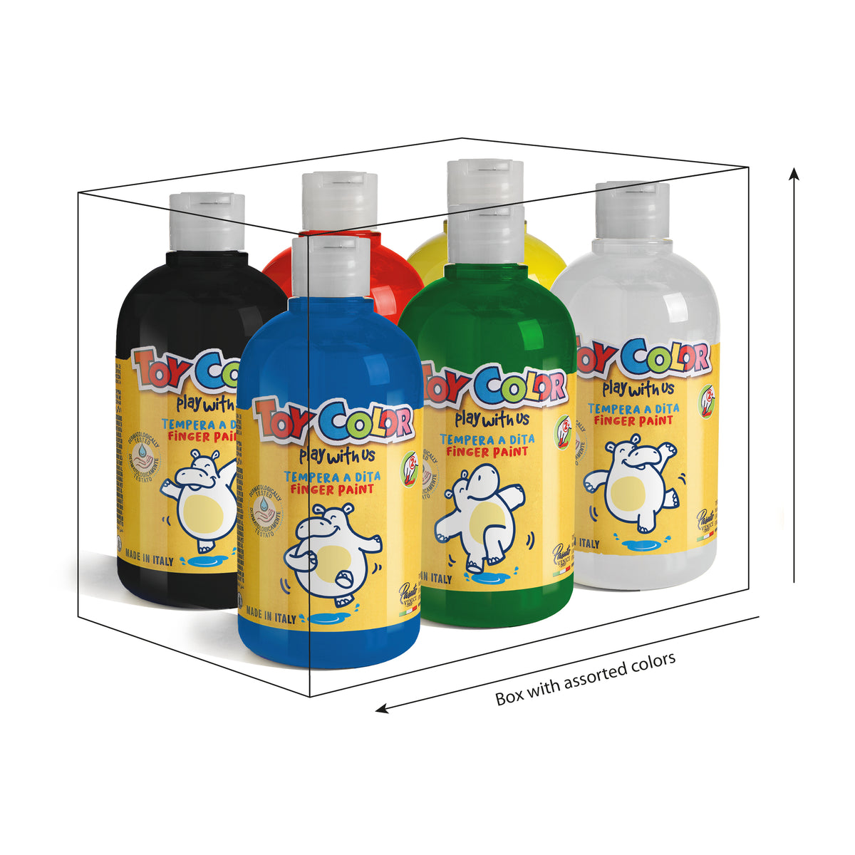 SET DE PINTURA PARA DEDOS x6 - 500ML TOYCOLOR
