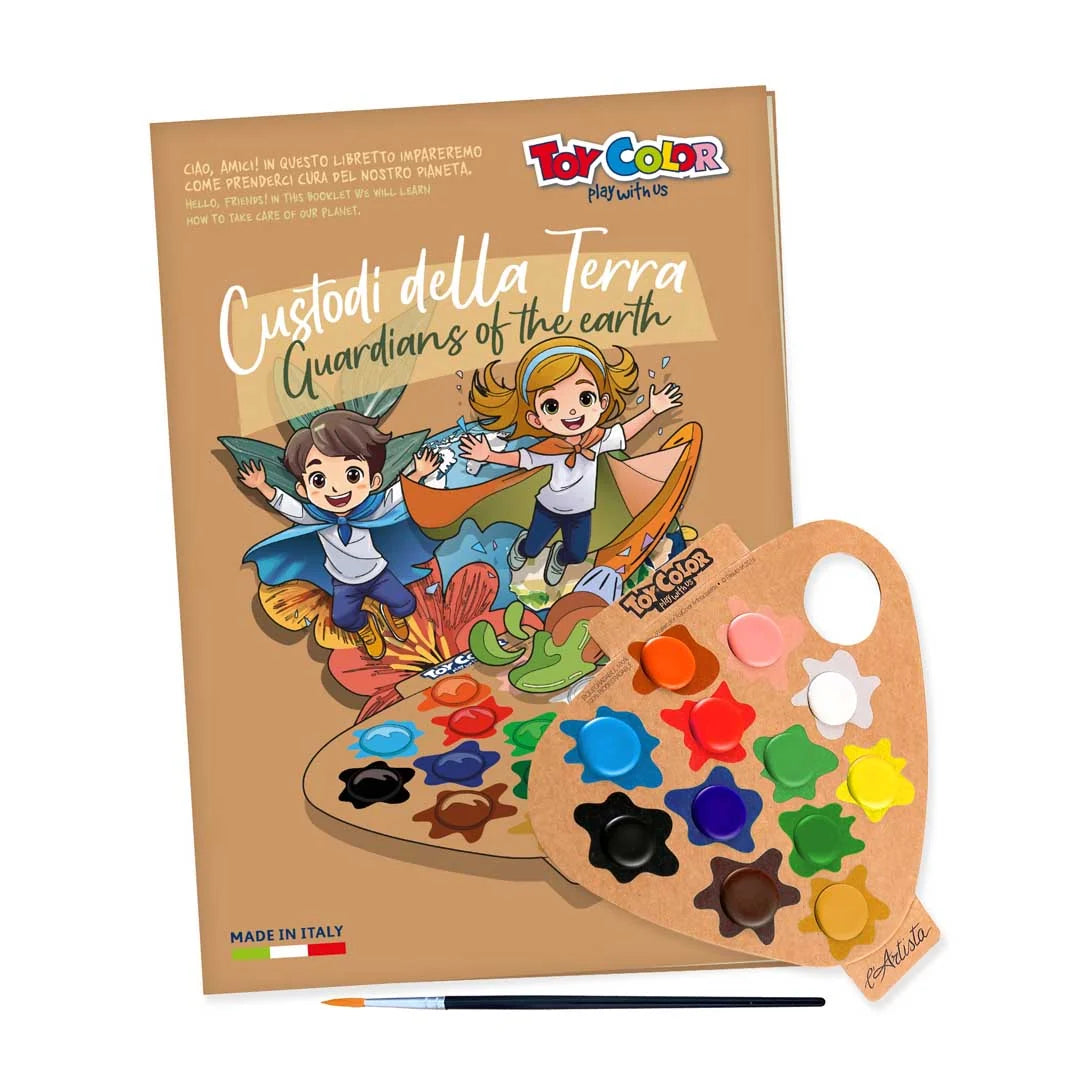ACUARELA ECOLÓGICA CON LIBRO Y PALETA DE ACUARELA TOYCOLOR