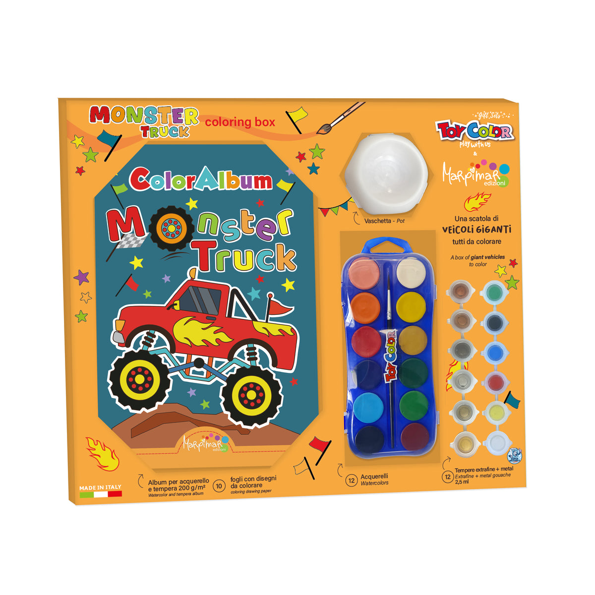 KIT DE ACUARELAS MONSTER TRUCK TOYCOLOR