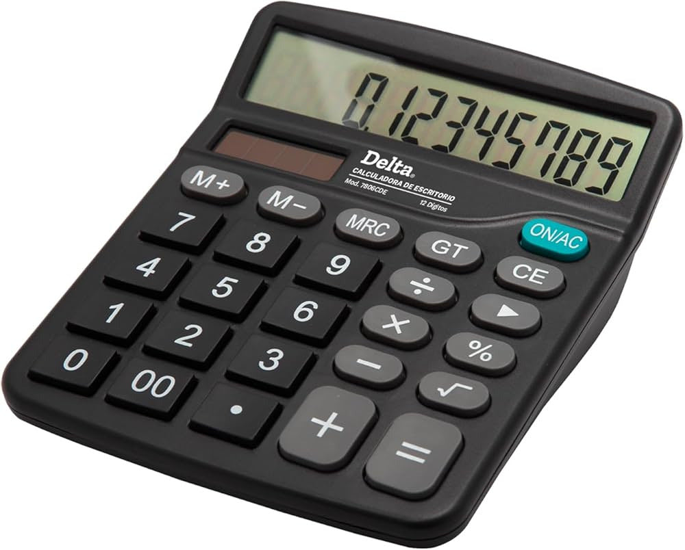 Calculadora escolar de 12 digitos Delta