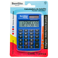 Calculadora de bolsillo de 8 digitos Barrilito