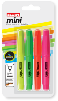 Resaltador Luxor Mini Highliter x4 Varios Colores