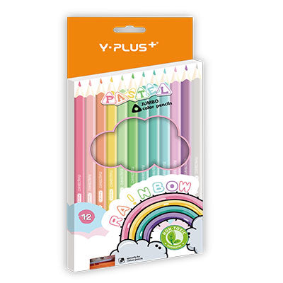 Lápices de Colores Jumbo Rainbow Pastel x12