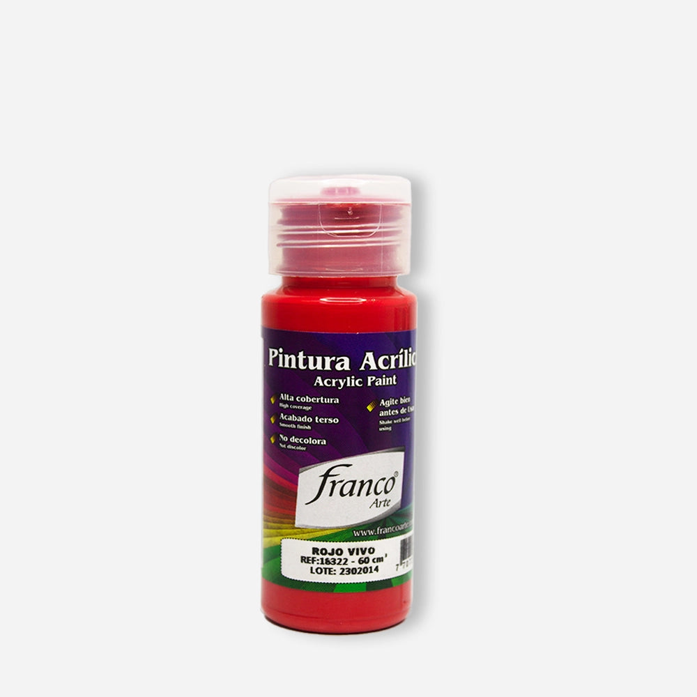 Pintura Acrílica 60 ml pack x6 Franco Arte