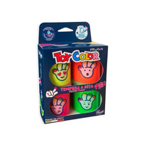 SET DE PINTURA PARA DEDOS NEÓN x4 - 80ML TOYCOLOR